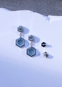 The Hex Effect — Montana Sapphire & Diamond Earrings